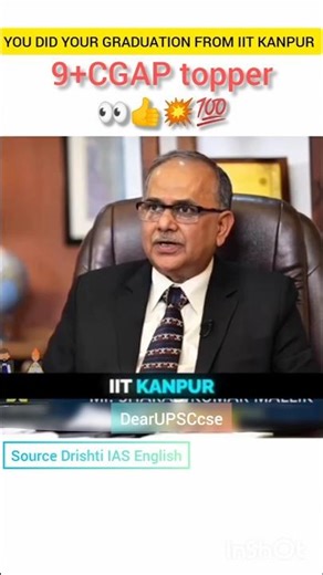 You Did Your Graduation From IIT kanpur || upsc interview || ias | IIT topper