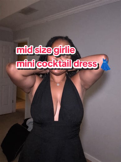 Stylish Black Mini Deep V Neck Dress for Date Night