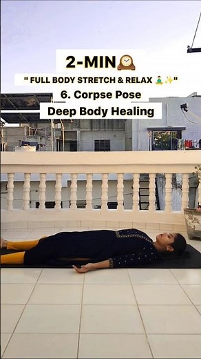 Do This for 2 Minutes Every Night to Relax Your Body & Mind #FullBodyStretch #DeepHealing #SelfCare