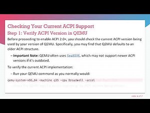 How to Enable ACPI 2.0+ Support in QEMU for 64-bit Systems