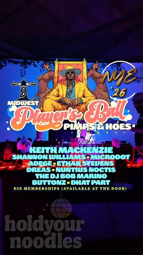 Join us this Wednesday for a "Midwest Player's Ball" NYE 2026 at The Lighthouse; where music, art, and community come together under a sea of Lasers! Timothy Getz Ethan Stevens Richard Oxygenn Ronnie Lička Keith MacKenzie BUTTONZ Ben Nowacki Christopher Anhydrous Andrew Christopoulos The Dj Bob Marino Mike Nedd Tess Nalani Underground Light | Alyssa Brinkmeyer