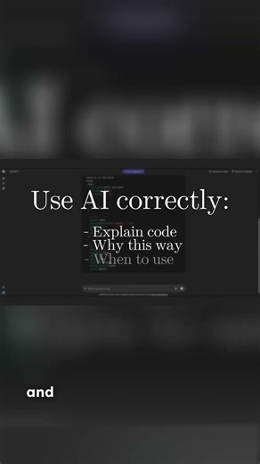 Use AI the RIGHT way - coding