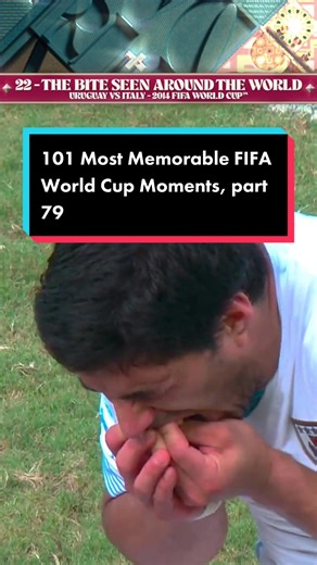 Memorable Moment No. 22: Uruguay's Luis Suárez biting Italy's Giorgio Chiellini's shoulder in the 2014 FIFA World Cup! 👀 #Suárez #Chiellini #2014FIFAWorldCup