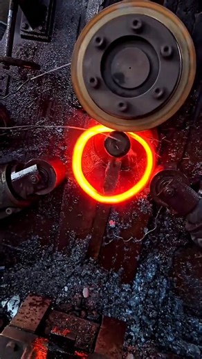 Real Engineerings | Engineering & Technology & Gadgets & DIY | Forging Giants – The Power of Seamless Ring Rolling 🔥⚙️ How Flanges and Bearings Are Born: A Dance of Fire and Force This close-up... | Instagram