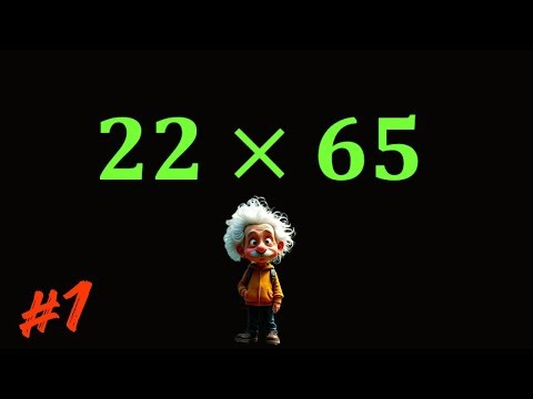 Can You Solve 22 × 65? 🤔 Easy Math Trick Explained #1