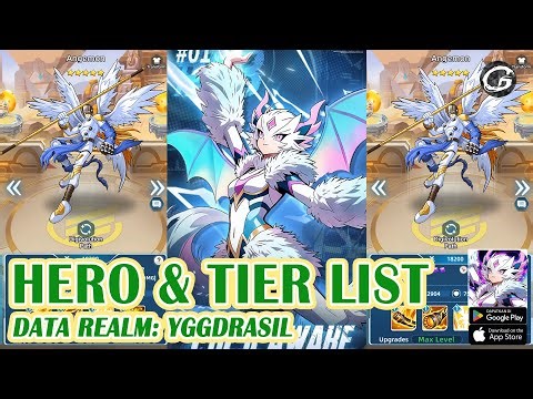 Data Realm: Yggdrasil All Hero & Tier List - Mobile Game (Android)