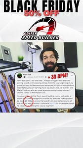 BLACK FRIDAY SALE! 🎸 Get 50% off Guitar Speed Builder! Hurry, offer ends soon! Recently updated with new videos, Guitar Speed Builder now includes: ✅ 100 Videos - Over 3 hours of practical, instructional content ✅ The speed building method 30 minute practice routine ✅ 13 unique scale sequences to add flow and speed to your solos ✅ 11 endurance exercises to help you play faster for longer ✅ Fundamental speed techniques for precision ✅ 3 Muting techniques to clean up your playing ✅ 8 Speed licks 