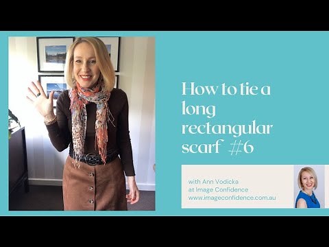 How to tie a long rectangular scarf #6