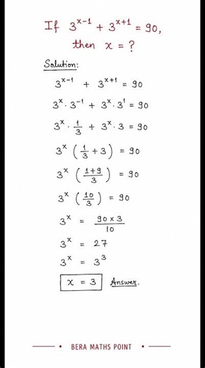 Solve The Exponential Equation | Competitive Maths #maths