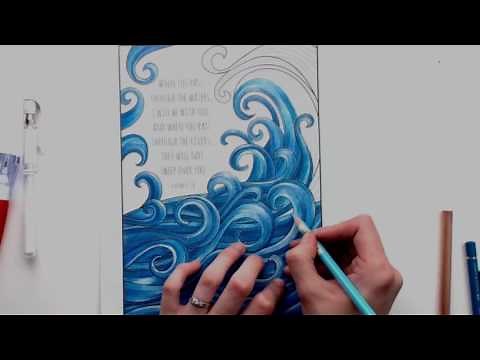 Coloring Tutorial: Adding white highlights using a white gel pen