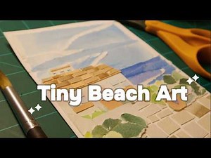 Watercolor Beach Collage 🌊 | Relaxing Art Process