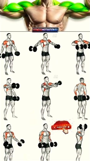 Best Shoulder Workout With Dumbbells 💪 Build Strong Shoulders #shorts