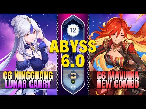 C6 Ningguang Lunar Carry x C6 Mavuika New Combo | Spiral Abyss 6.0 - Floor 12 | 9 ⭐ | Genshin Impact