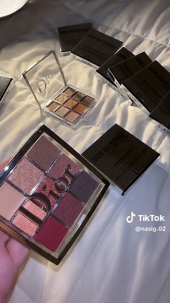 DIOR Eyeshadow Palettes Showcase with Elegant Display