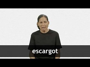 How to pronounce ESCARGOT in French