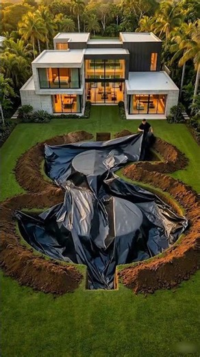 Workers Build Dollar Shaped Swimming Pool🤯😱