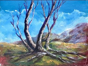 Painting Trees with brush and Palette Knife with Ginger Cook