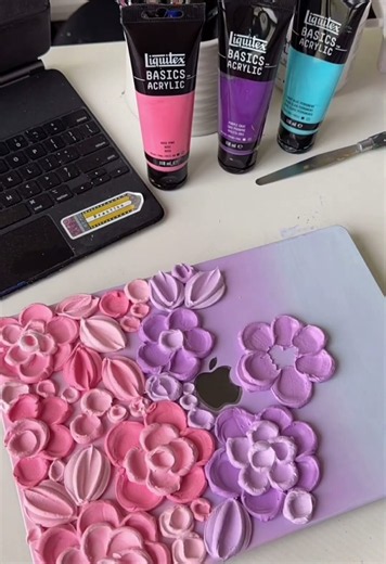 DIY laptop painting 🖼️ #diy #art #painting