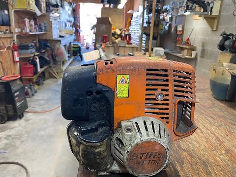 Pull rope repair on a Stihl HT-100 pole pruner / pole saw.