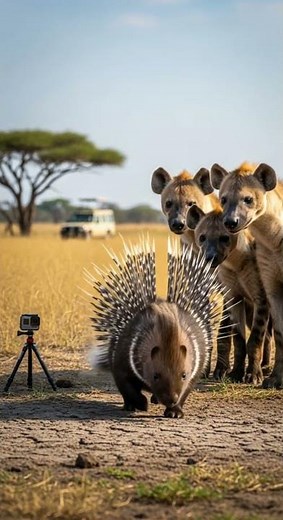 Will the hyena successfully catch the clever prey escape #savannah #animals #predator