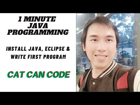 1 MINUTE JAVA PROGRAMMING | Install Java, Eclipse & Write First Program | Cat Can Code