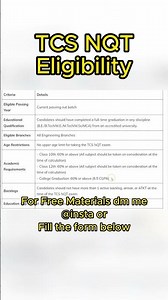 TCS NQT New Eligibility 2025 😲😲#TCS #NQT #FREE #Materials