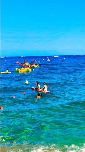 🇪🇸 Beautiful 😻 day at Lloret de Mar Beach 🏝️#lloretdemar