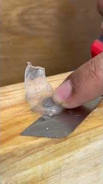 Fixing a stripped screw hole in wood with hot glue #QuickTips #CreativeSolution #RepairDIY