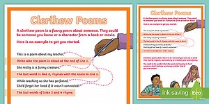 Clerihew Poems Display Poster