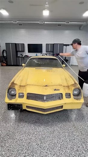 Pressure Washing the FILTHY Hood of a Camaro!