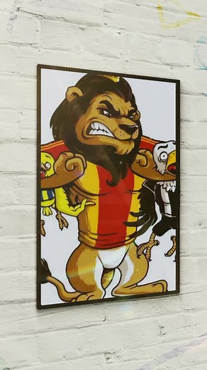 Animated Lion Character in Colorful Animal Scenes