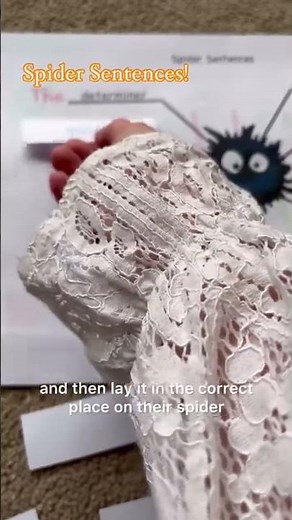 Spider Sentences! This is a really fun way to play around with sentences and learn about different