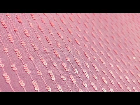 Hand Embroidery : Sequins Embroidery Work With Chain Stitch