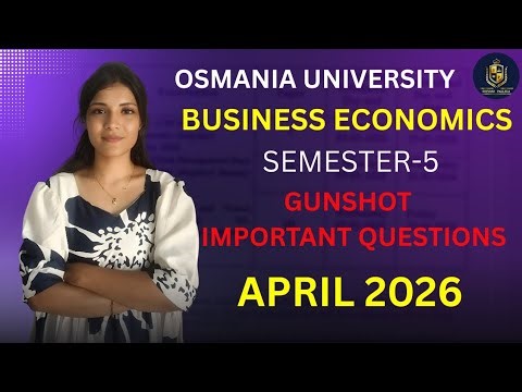 BUSINESS ECONOMICS | IMPORTANT QUESTIONS | OSMANIA UNIVERSITY | SEM-5 | ‪@shivanipallela‬