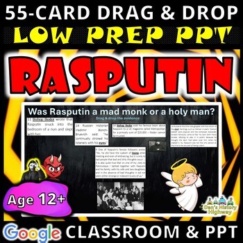Rasputin | Digital Card Sort Imperial Russia Lesson | Grades 10–11