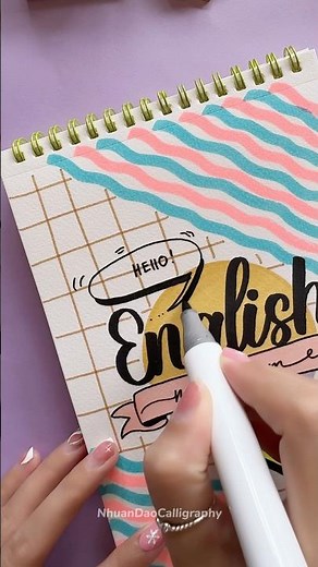 Creative Front Page Design: English 💬✨ #shorts #nhuandaocalligraphy #frontpage