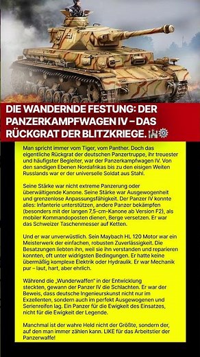 DIE WANDERNDE FESTUNG: DER PANZERKAMPFWAGEN IV – DAS RÜCKGRAT DER BLITZKRIEGE. 🏰⚙️ #ww2 #ww2history