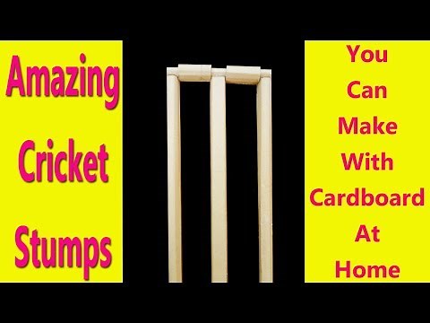 how to make cricket stumps with cardboard at home DIY