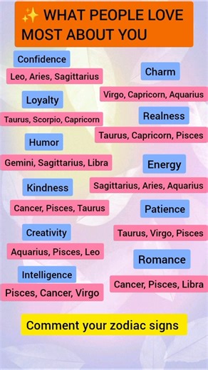 What People Love Most About You Based On Your Zodiac Sign ♈♉♊| Zodiac Personality Traits ✨#astrology
