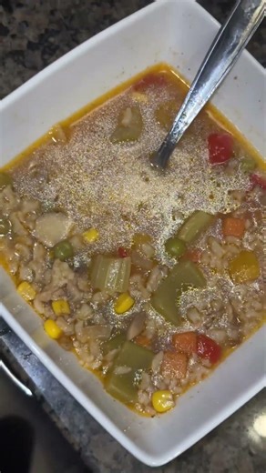 Fish head soup from bass