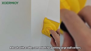 Paint Edger Tool Kit - 9 Inch Paint Pad Set, 16 PCS Paint Edger with Trim - Touch-Up Pad, Corner Wall and Ceiling Pad, 360° Rotation Handle Paint Edger Trimmer, Paint Tray, Paintbrush