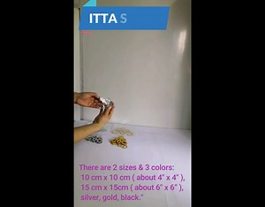 ITTA Set of 24pcs 4" x 4" Mirror Wall Stickers, DIY 3D Acrylic Self-Adhesive Border Skirting Ceiling Stickers Wall Mural Wedding Room Home Decor (Silver 1)