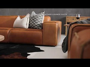 Jagger Leather Lounge Suite - Desert Tan