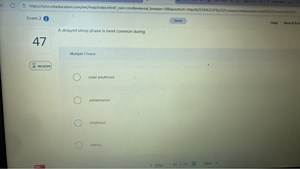A delayed sleep phase is most common duringMultiple Choiceo... | Filo