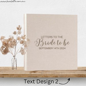 Letters to the Bride, Book Bridal Shower Gift From Bridal Party to Bride, Keepsake Wedding Gift, Advice for the Bride to Be - Etsy