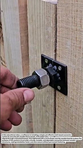 Smart Wooden Fence Connector Using Bolt System | Fast & Secure DIY Locking Method.