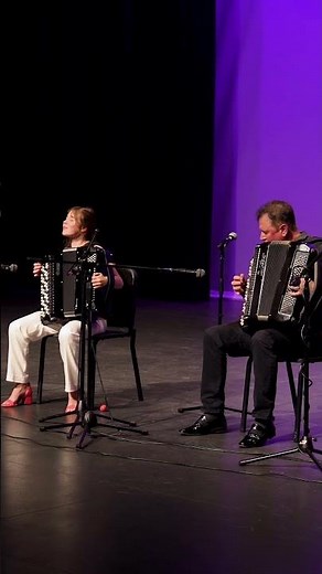Maria & Sergei Teleshev - Thunderstruck by AC/DC LIVE - Duo Two Accordions #rock #music