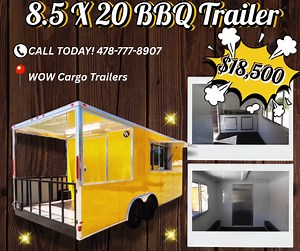📣Our BBQ Trailers Are Now Going For $18,500!!!📣 This Includes: - Finished Interior - 50 Amp Electrical Package - Water Package - 3X6 Concession Window - Base Cabinets - Finished Porch ⬇️Interested?⬇️ Give Us A Call Today!📞(478)777-8907 We Offer Nationwide Delivery As Well As Multiple Purchasing Options!✅ Visit Our Website🌐wowcargo.com For More Trailer Details! | Wow Cargo Trailers