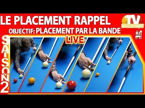 Billard Français - Exercice - Le placement 1 bande