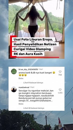 usai foto liburan eropa, netizen curigai video glamping RK dan aura kasih #aurakasih #viral #fyp